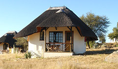 Comfortable, separate thatched bungalows